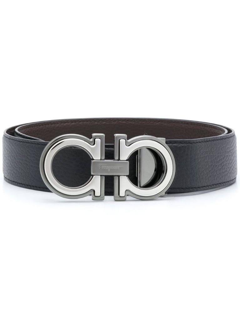 Black Gancio Reversible Belt