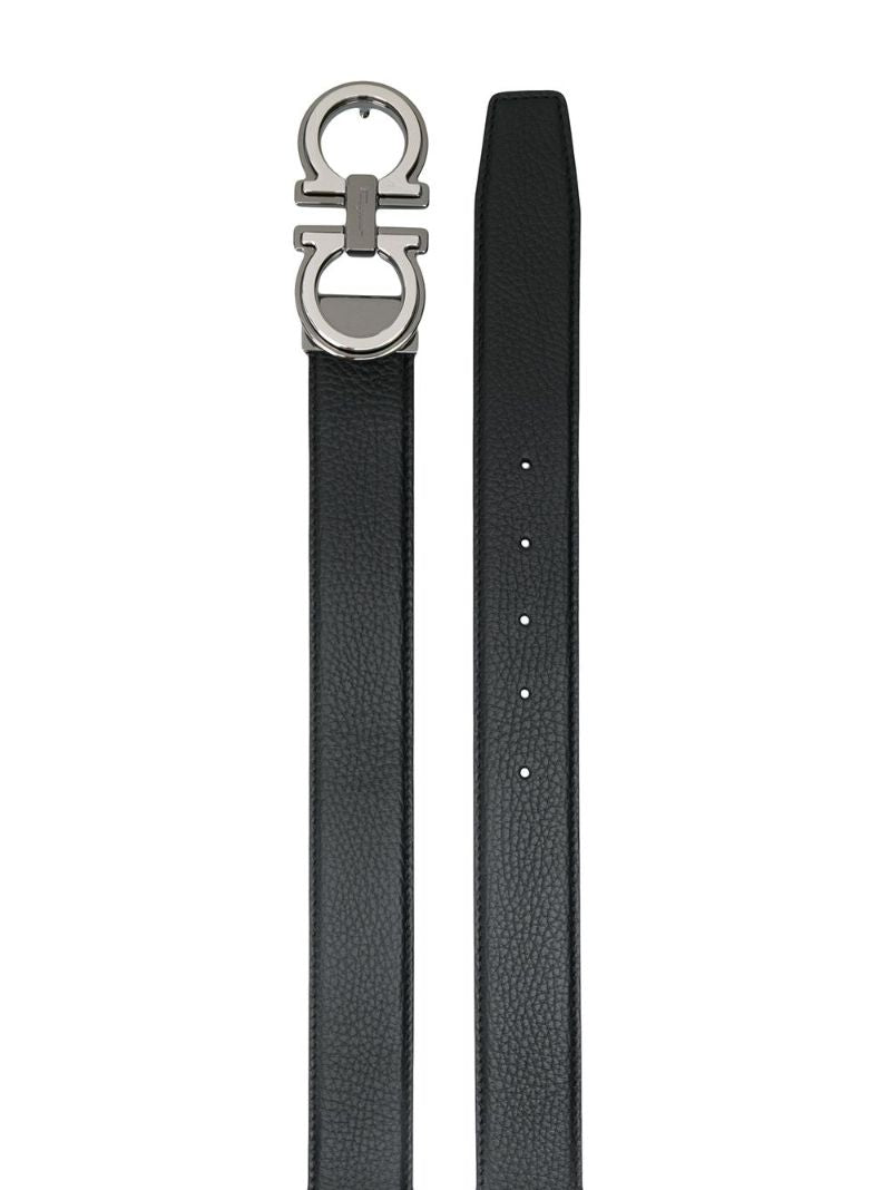 Black Gancio Reversible Belt