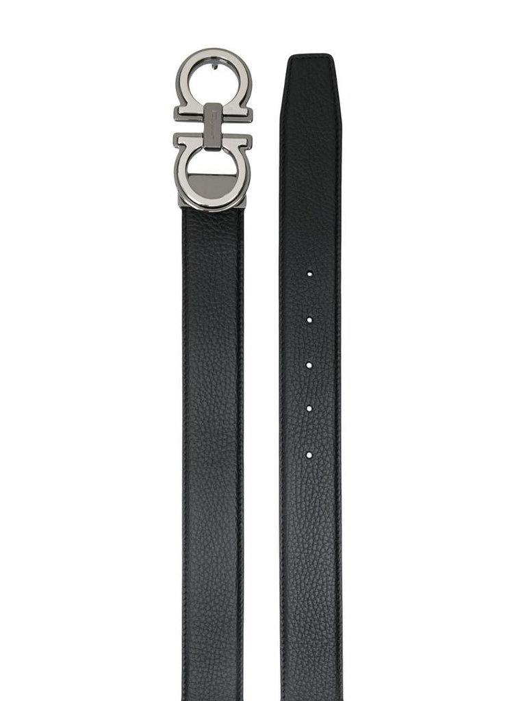 Black Gancio Reversible Belt