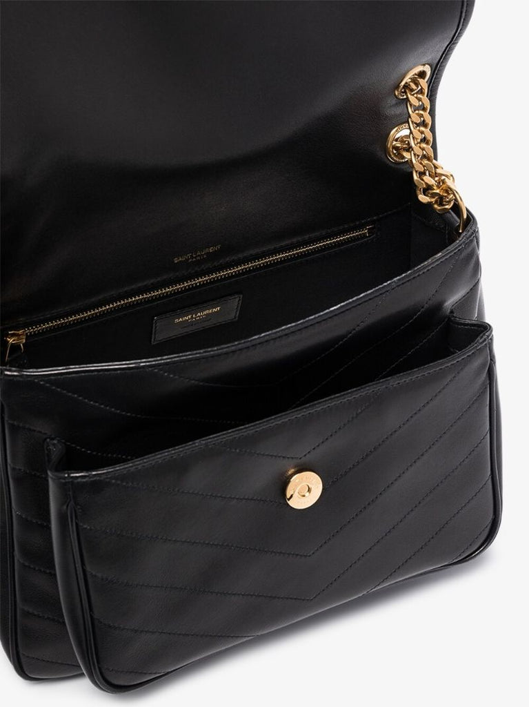Black Niki Medium Leather Shoulder Bag