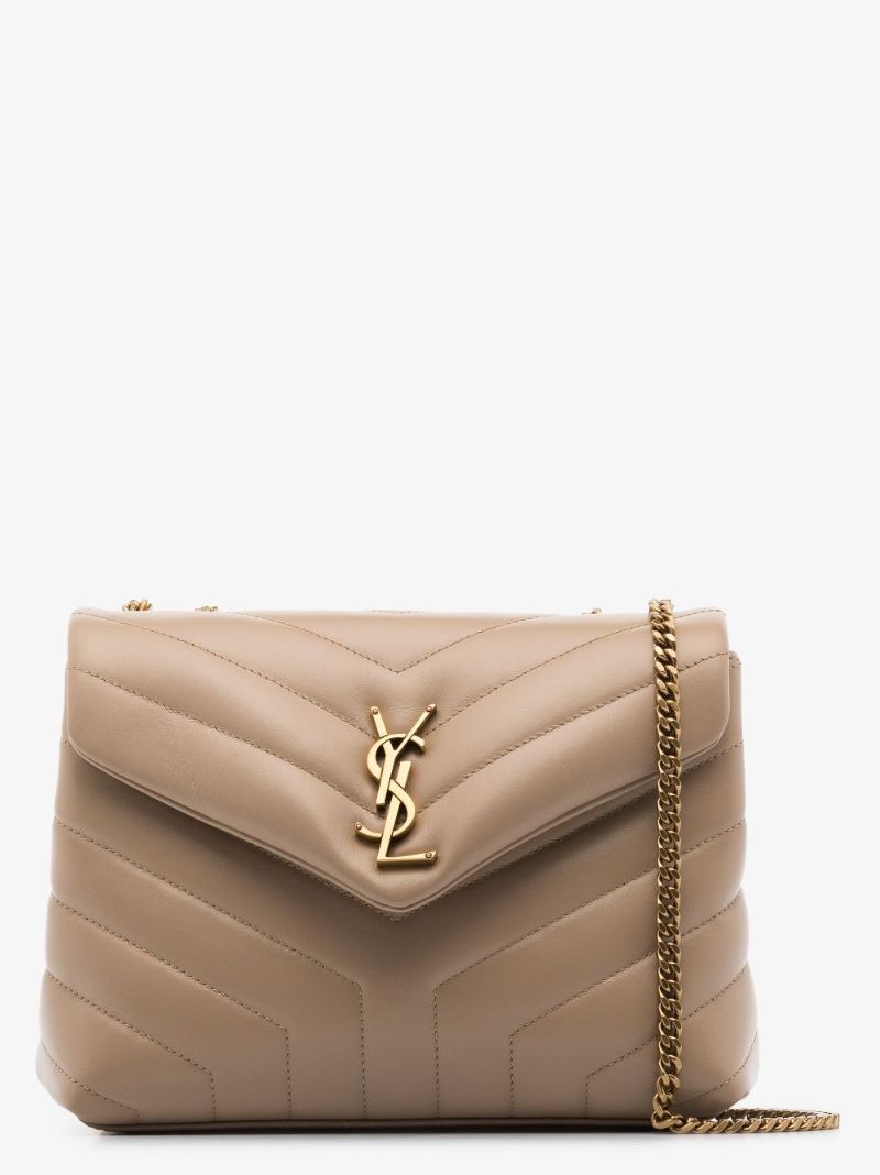 Neutral Loulou Small Leather Shoulder Bag