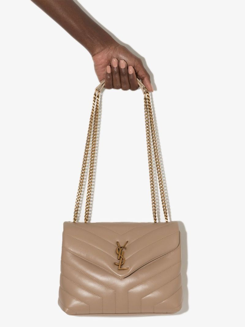 Neutral Loulou Small Leather Shoulder Bag