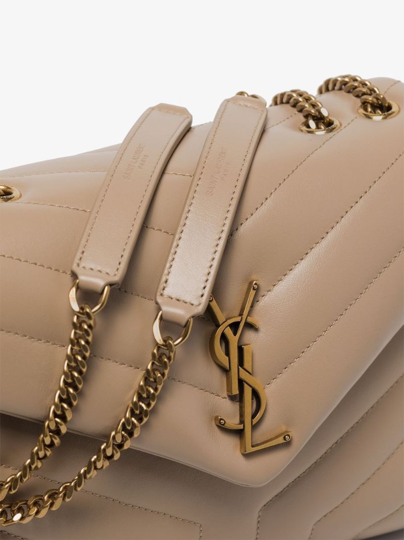 Neutral Loulou Small Leather Shoulder Bag