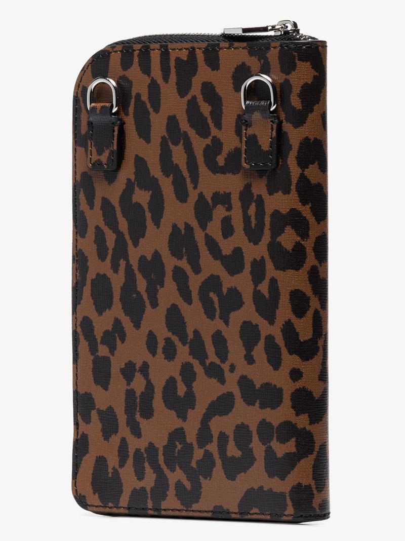 Browns Leopard Print Zip-around Wallet