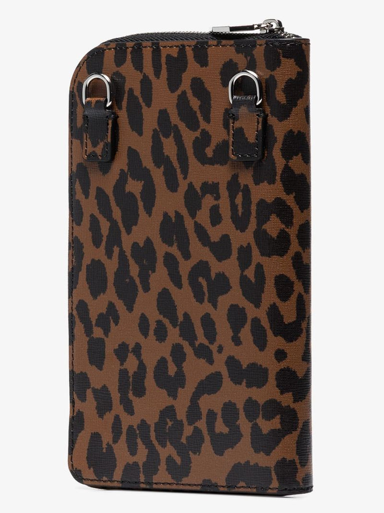 Browns Leopard Print Zip-around Wallet