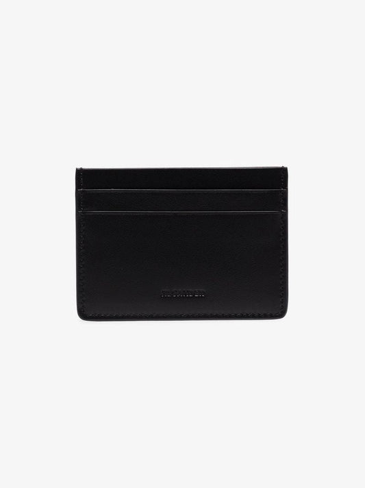 Black Logo Leather Card Holder