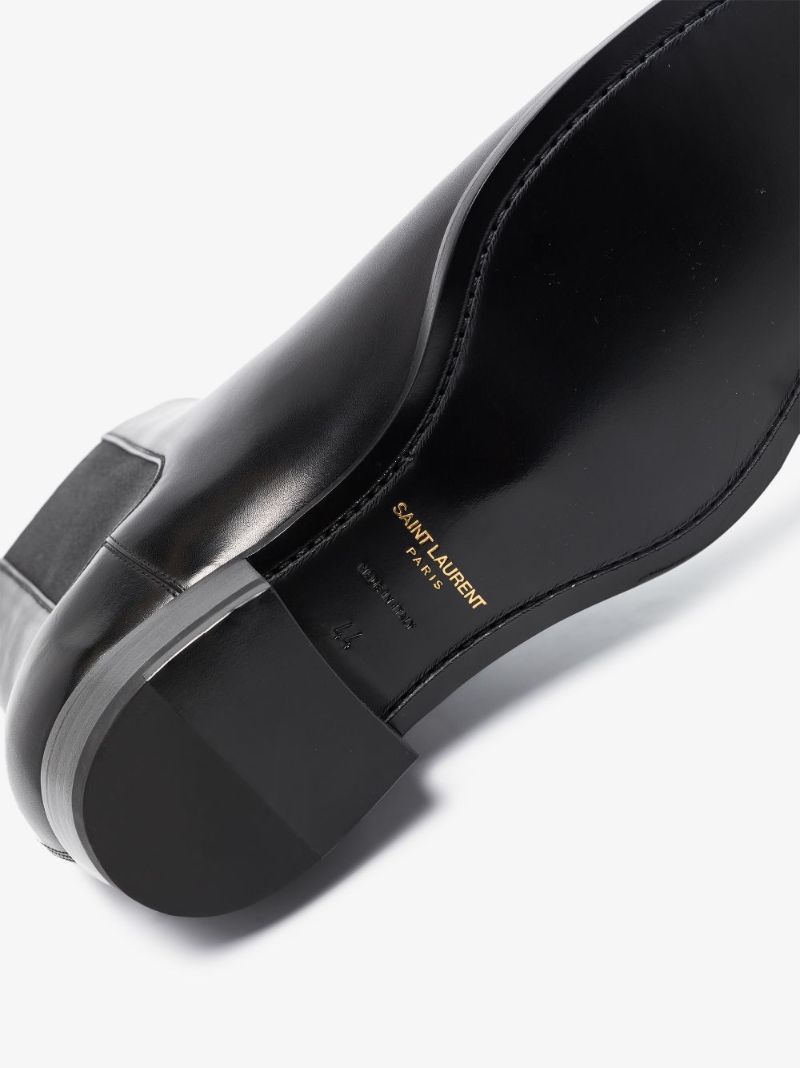 Black Wyatt 30 Leather Chelsea Boots