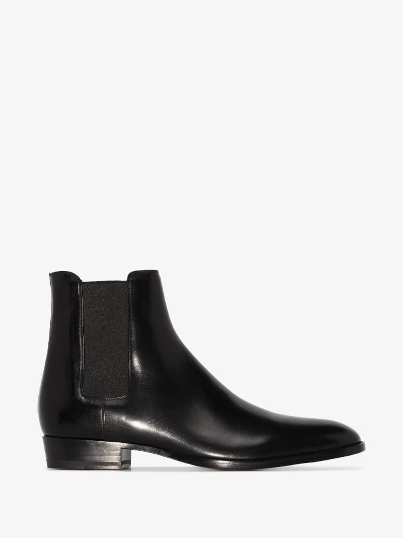 Black Wyatt 30 Leather Chelsea Boots