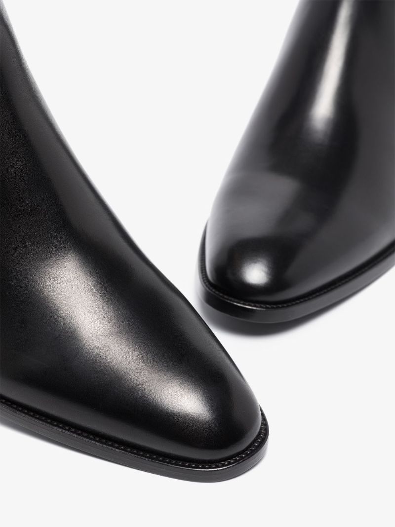 Black Wyatt 30 Leather Chelsea Boots