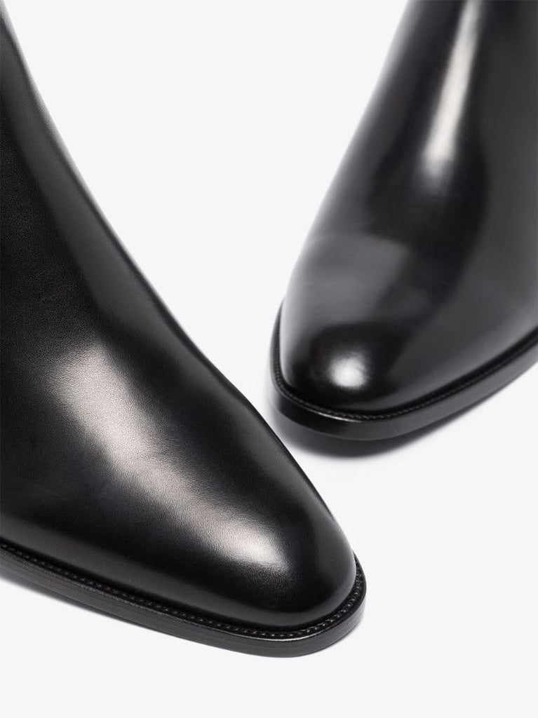 Black Wyatt 30 Leather Chelsea Boots