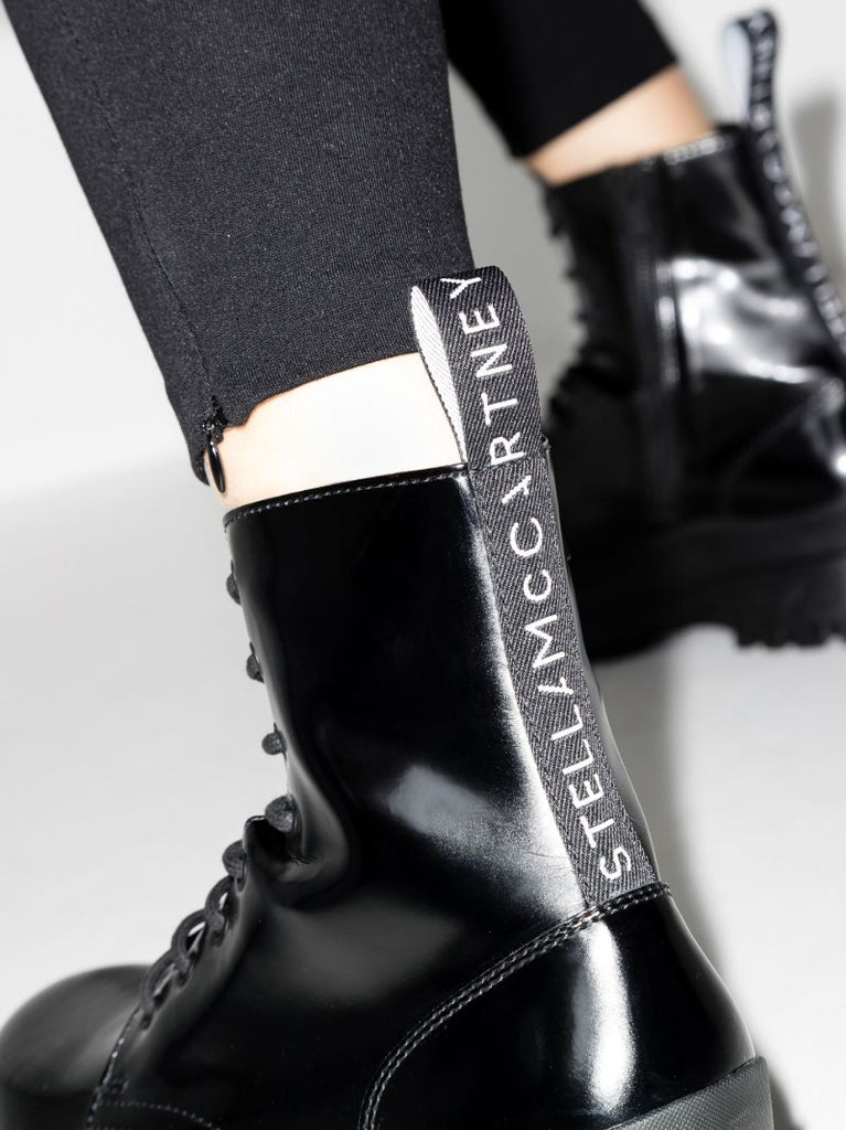 Black Trace Lace-up Ankle Boots