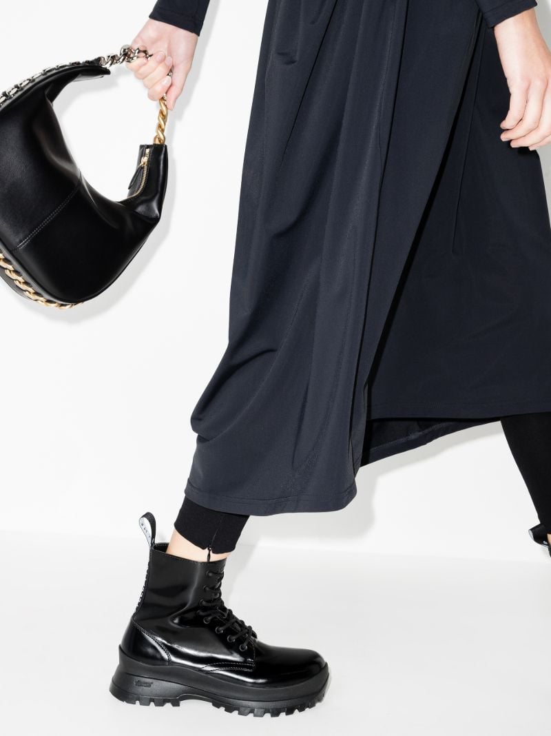 Black Trace Lace-up Ankle Boots