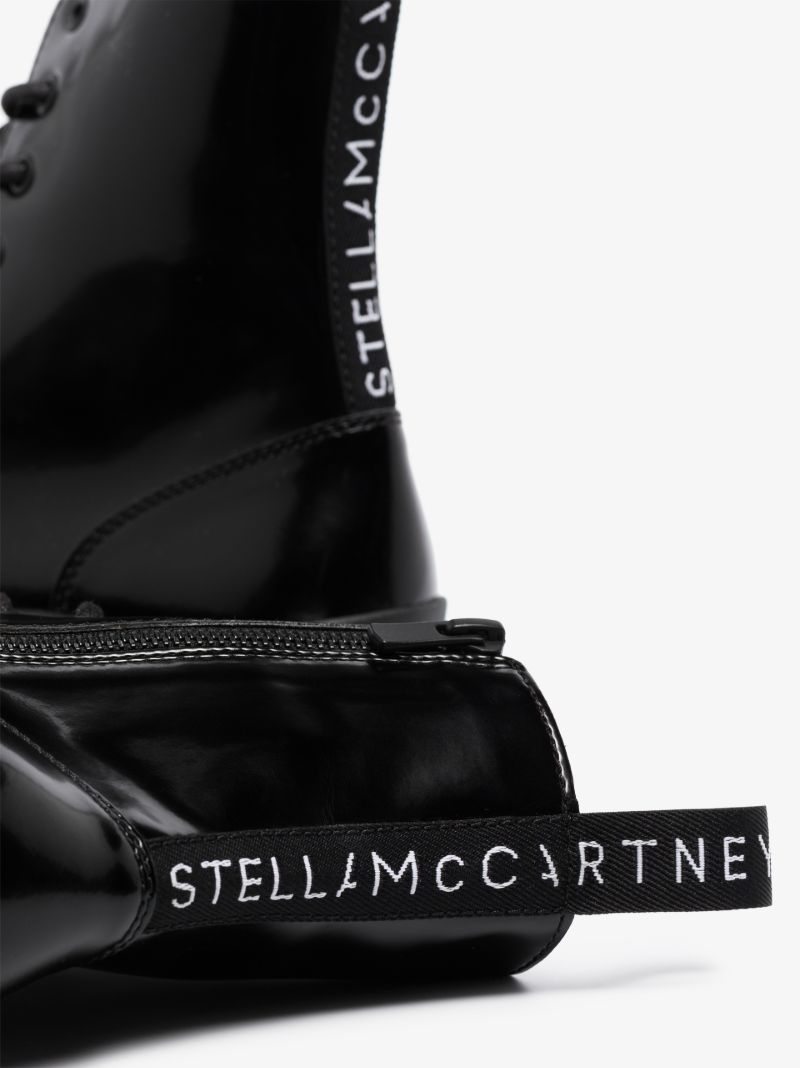 Black Trace Lace-up Ankle Boots