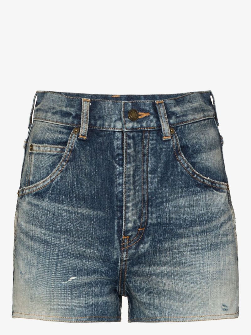 Vintage Wash Denim Shorts