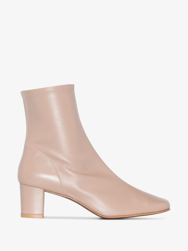 Neutral Sofia 50 Leather Ankle Boots