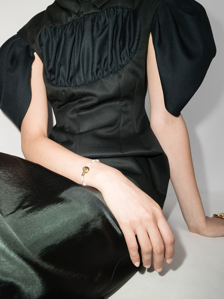 Gold-plated French for Goodnight Pearl Bracelet