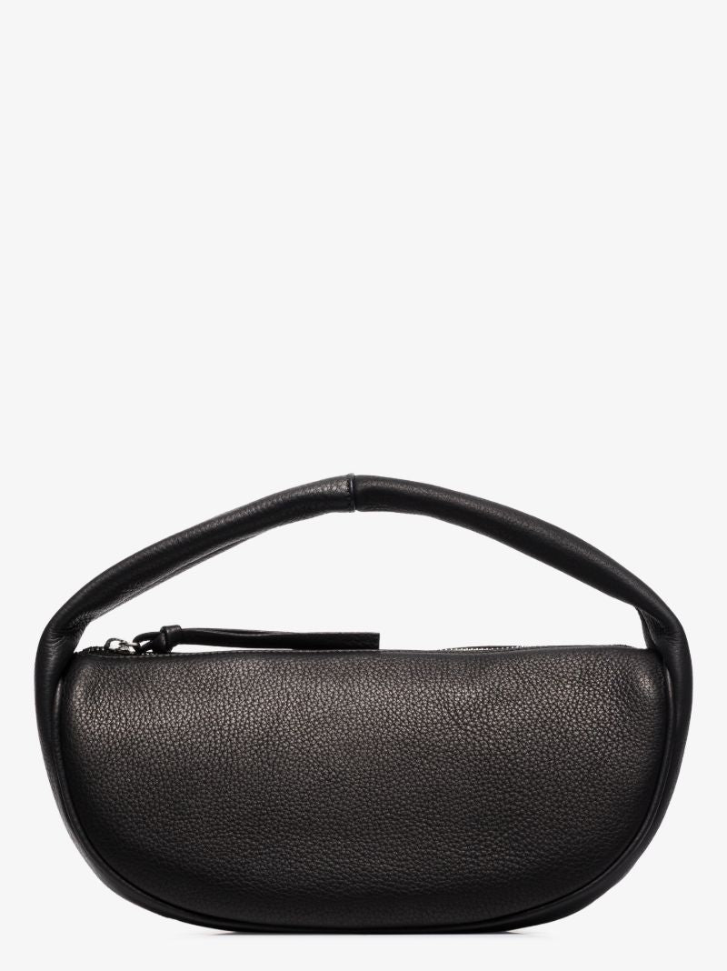 Black Cush Leather Shoulder Bag