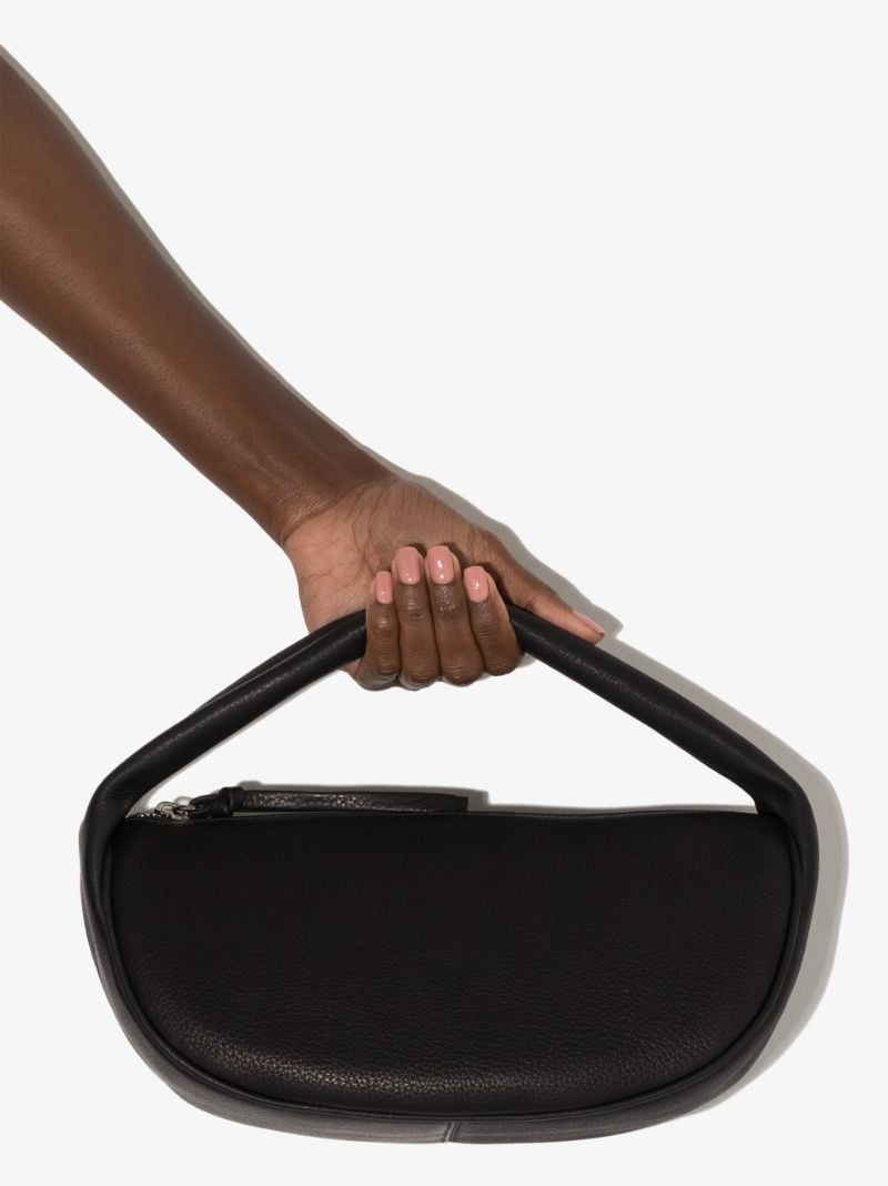 Black Cush Leather Shoulder Bag