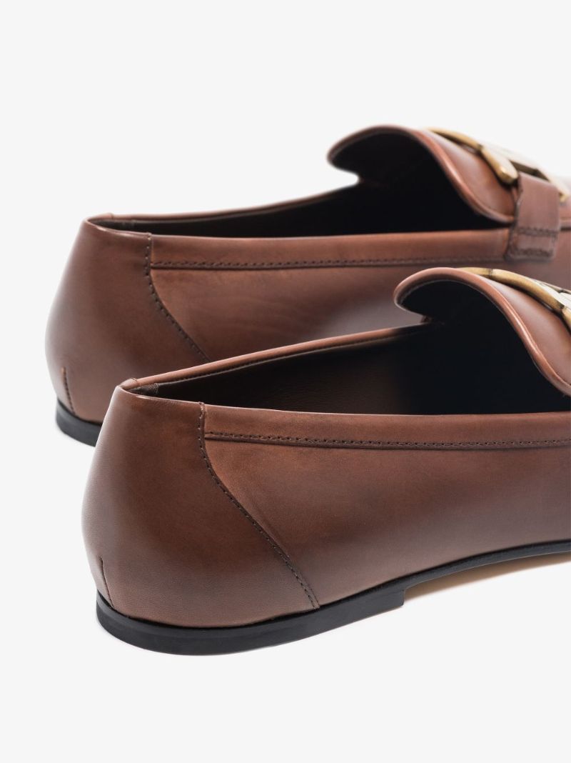 Brown Kate Leather Loafers