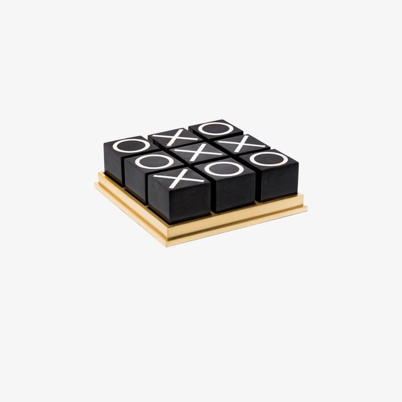 Black Noughts and Crosses Set