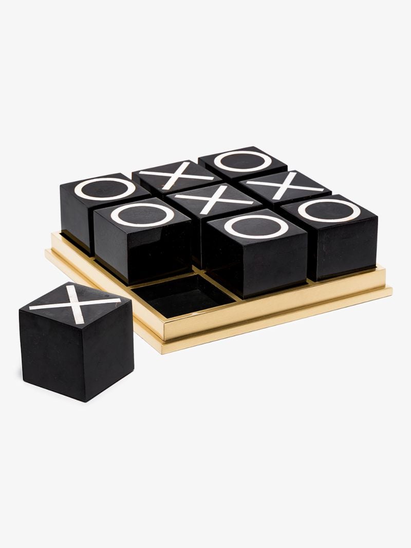 Black Noughts and Crosses Set