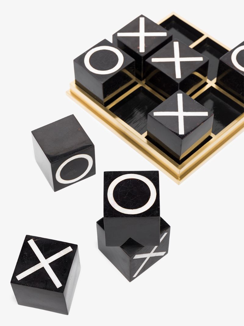 Black Noughts and Crosses Set
