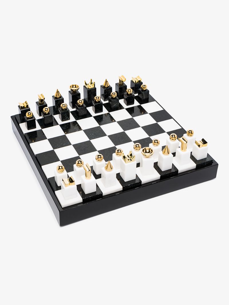 Gold-plated Marble Chess Set