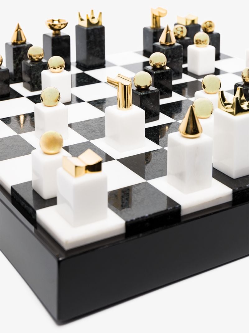 Gold-plated Marble Chess Set