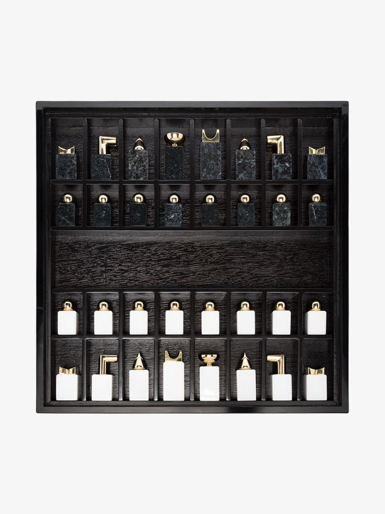 Gold-plated Marble Chess Set