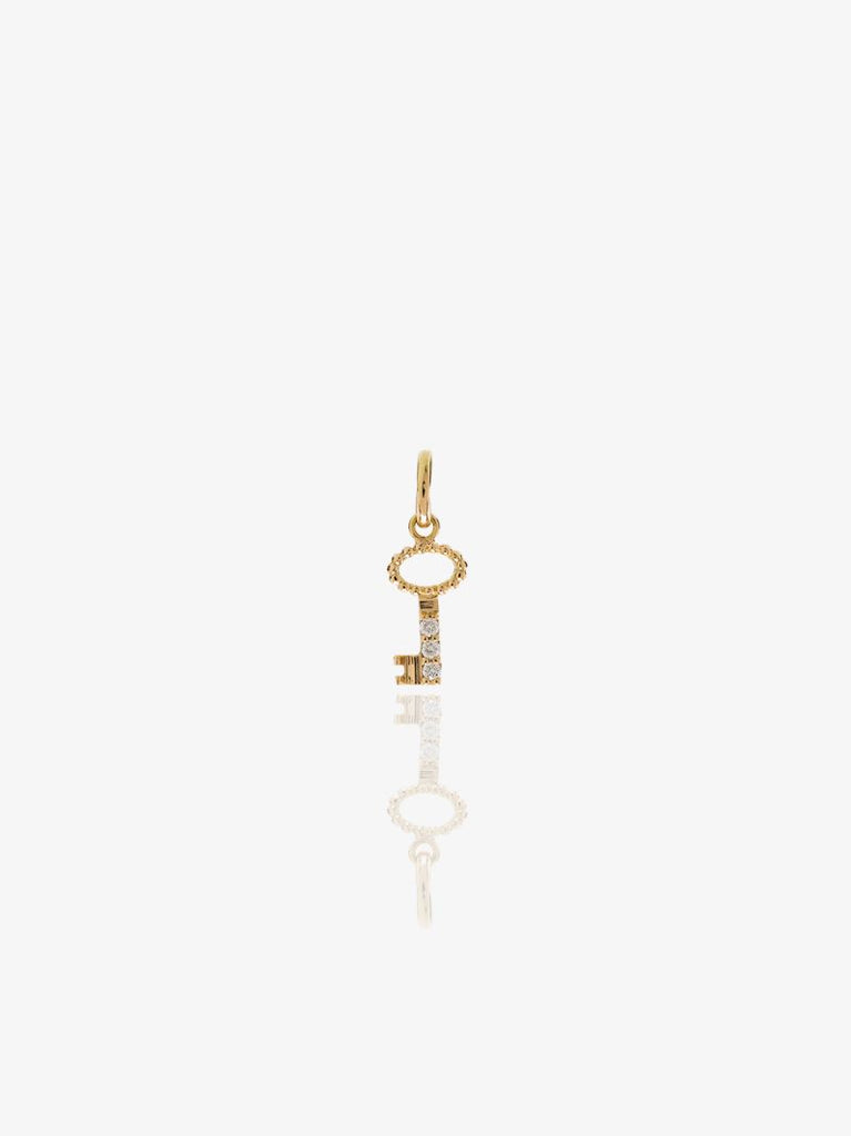 18kt Yellow Gold Diamond Key Charm