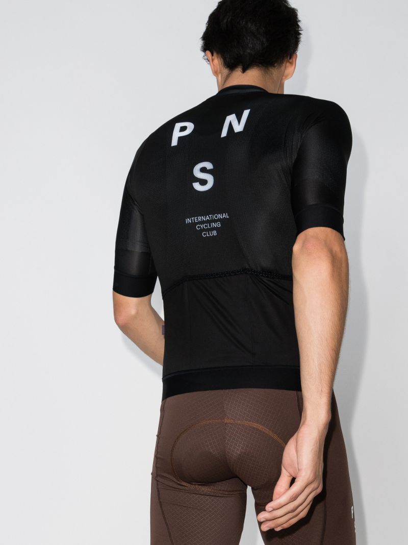 Black Mechanism Cycling Jersey Top