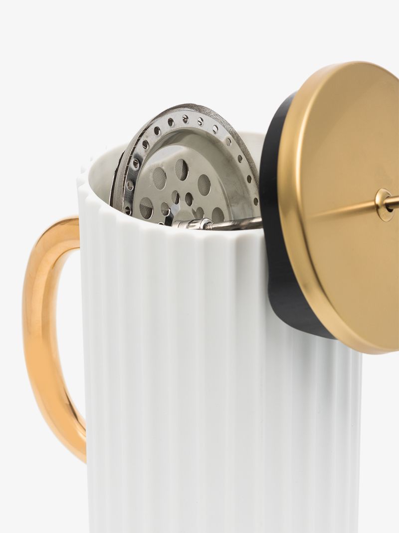 White Ionic French Press