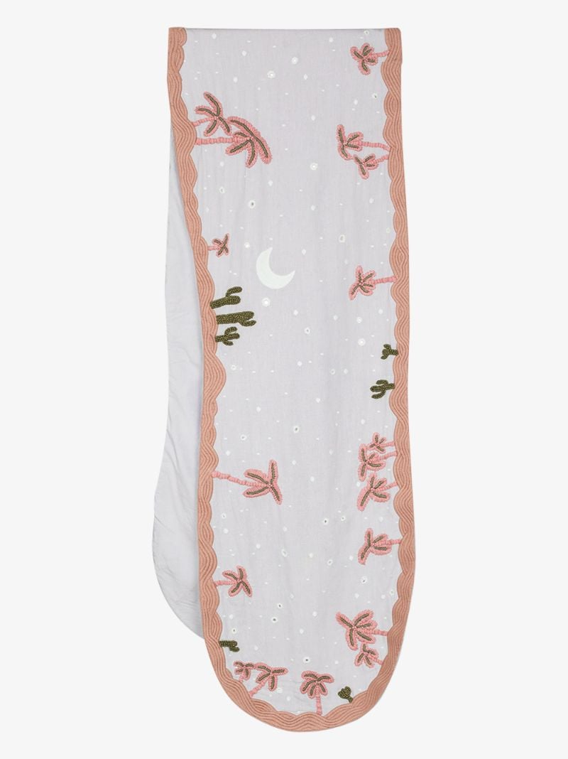 X Haas Brothers Pink Joshua Tree Linen Table Runner