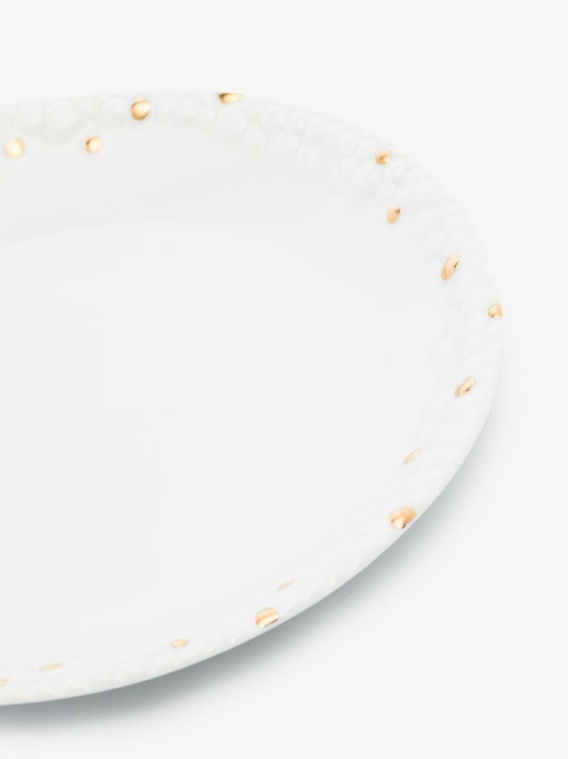 X Haas Brothers White Mojave Porcelain Bread and Butter Plate