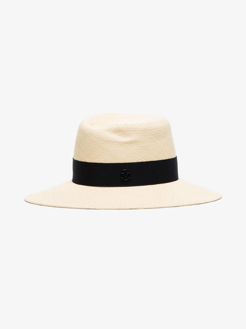 Neutral Virginie Straw Fedora Hat