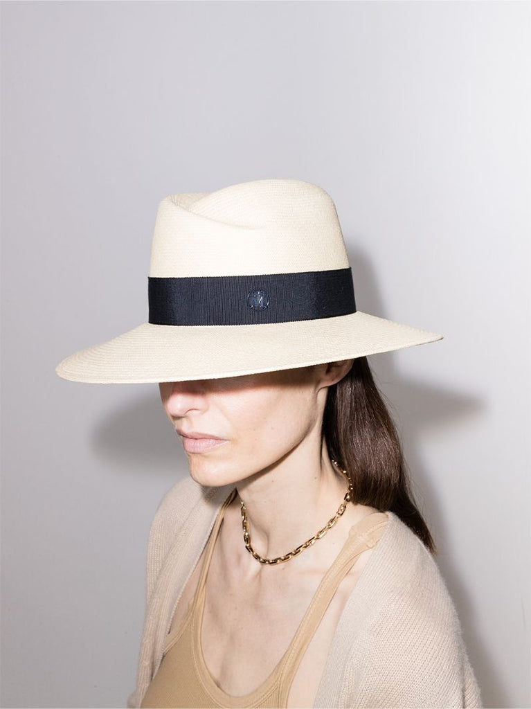 Neutral Virginie Straw Fedora Hat