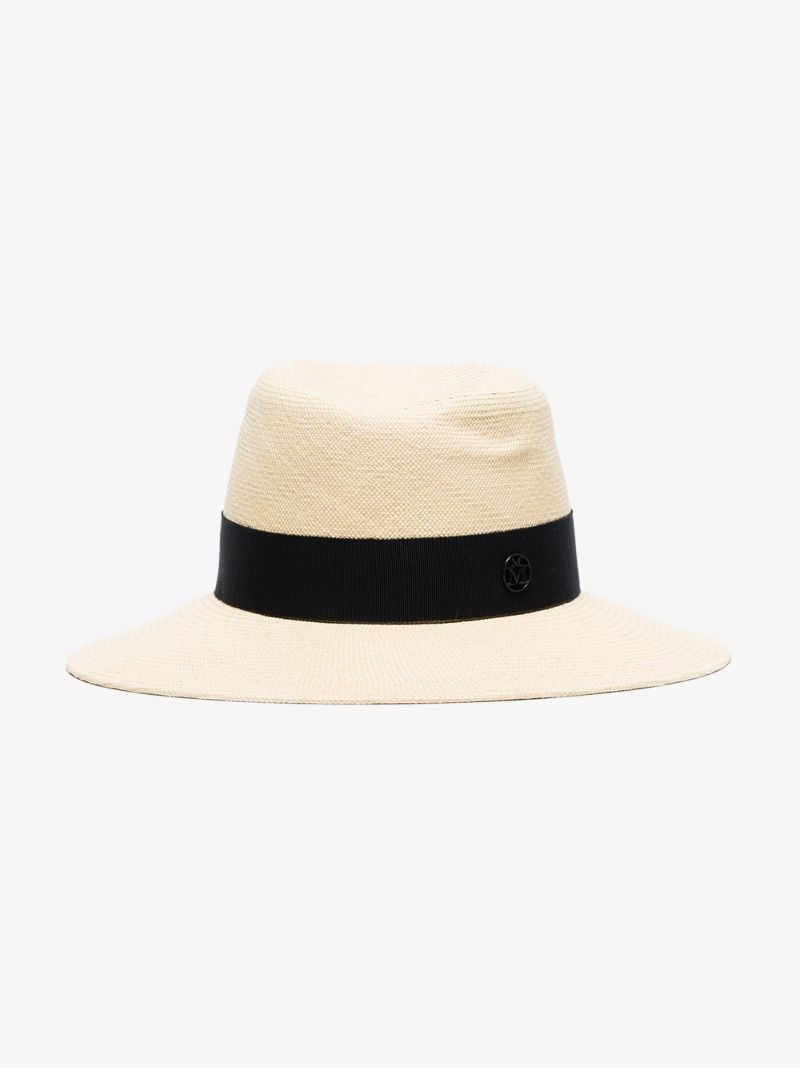 Neutral Virginie Straw Fedora Hat
