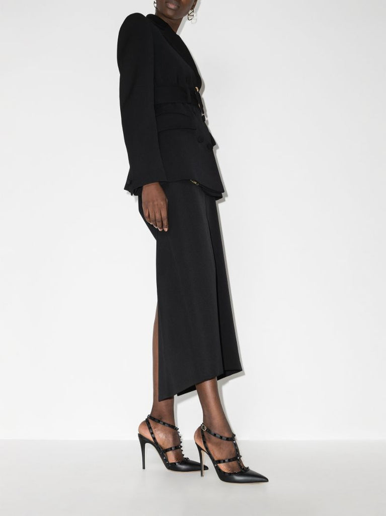 Black Rockstud 100 Leather Pumps
