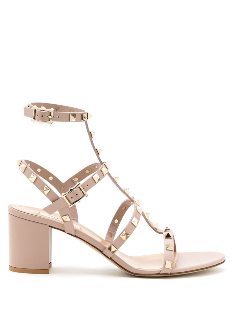 Neutral Rockstud 60 Leather Sandals
