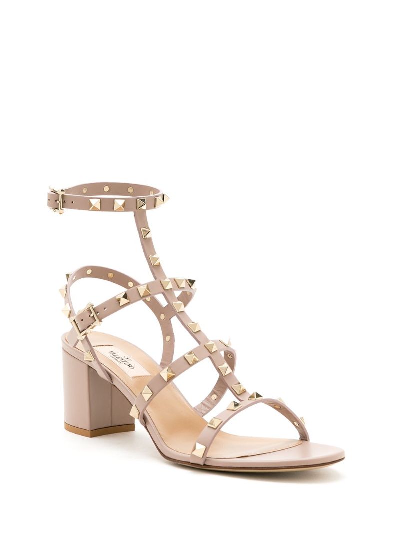 Neutral Rockstud 60 Leather Sandals