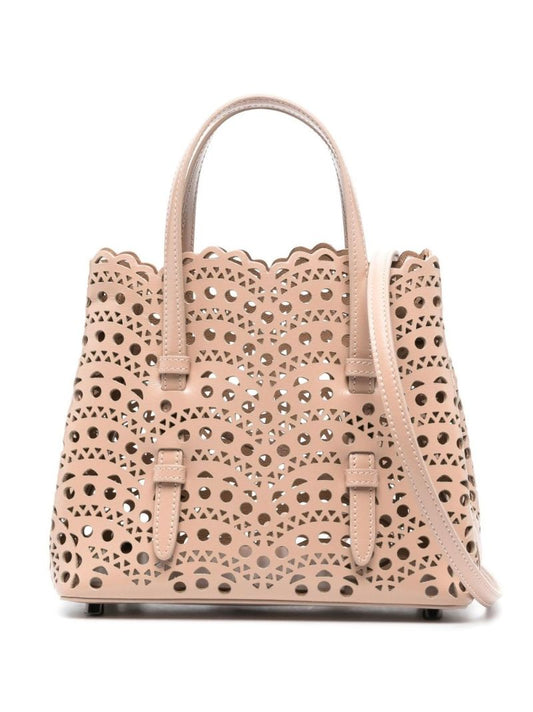 Neutral Mina 20 Laser-cut Leather Tote Bag
