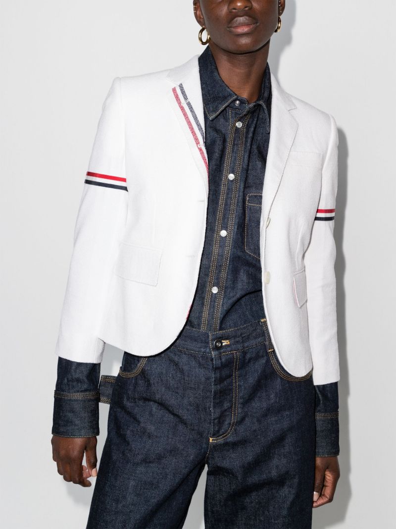 Striped Single-breasted Blazer
