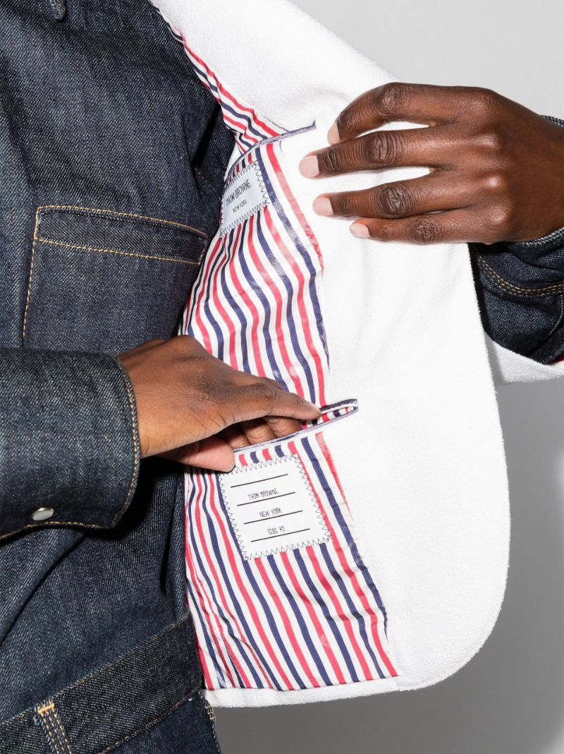 Striped Single-breasted Blazer
