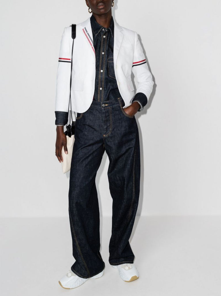 Striped Single-breasted Blazer