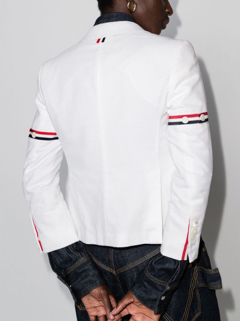 Striped Single-breasted Blazer