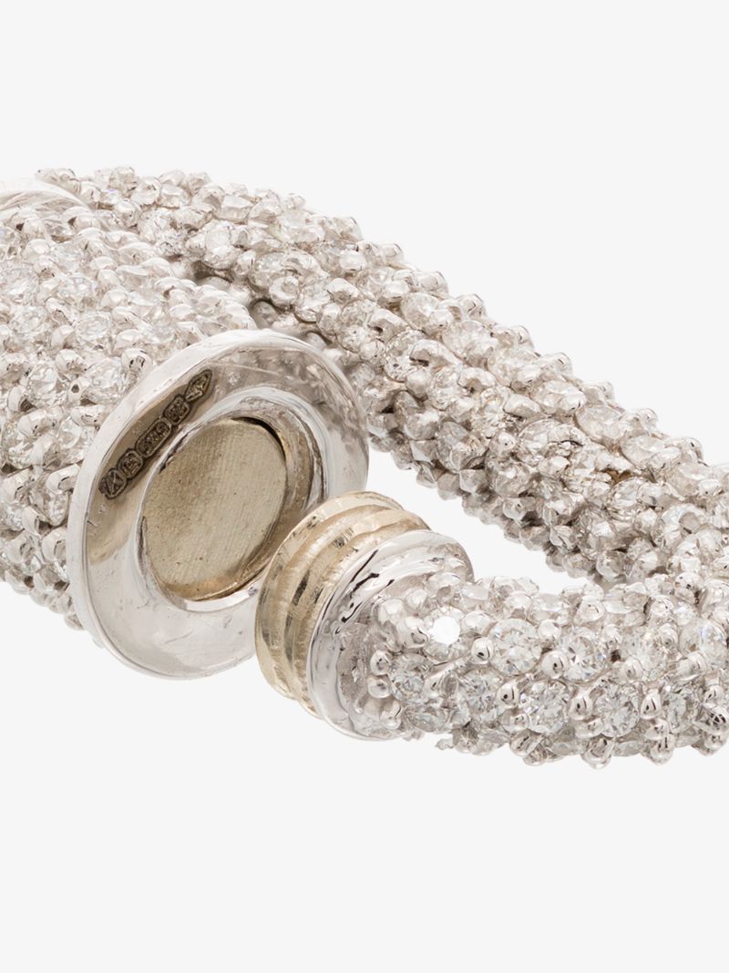 14k White Gold Allstoned Chubby Baby Diamond Lock Charm
