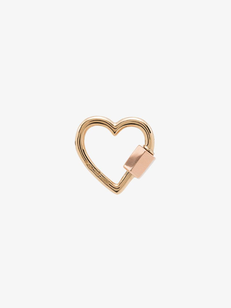 14k Yellow and Rose Gold Regular Heart Lock Charm