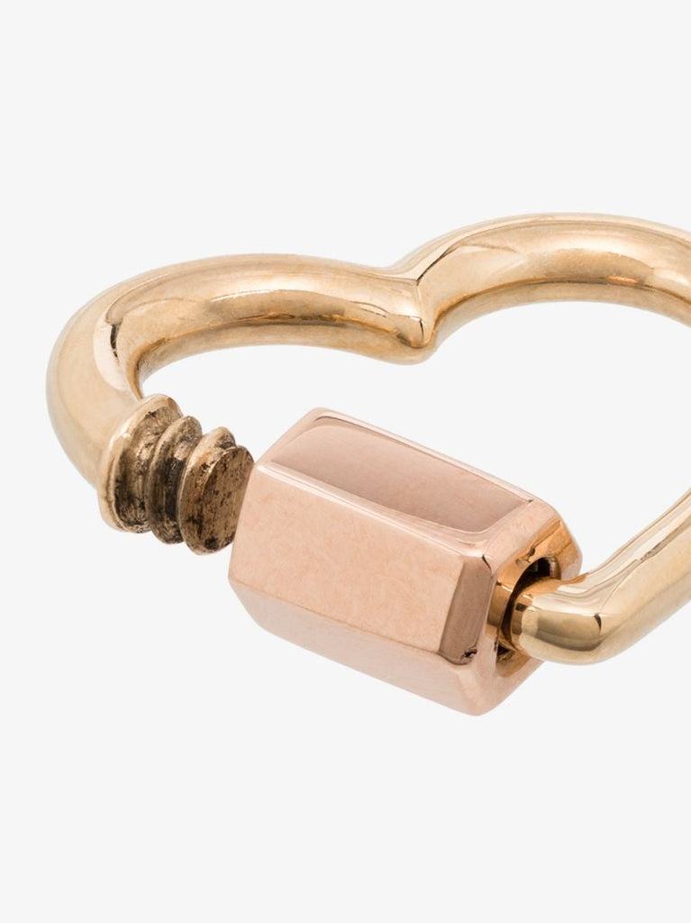 14k Yellow and Rose Gold Regular Heart Lock Charm