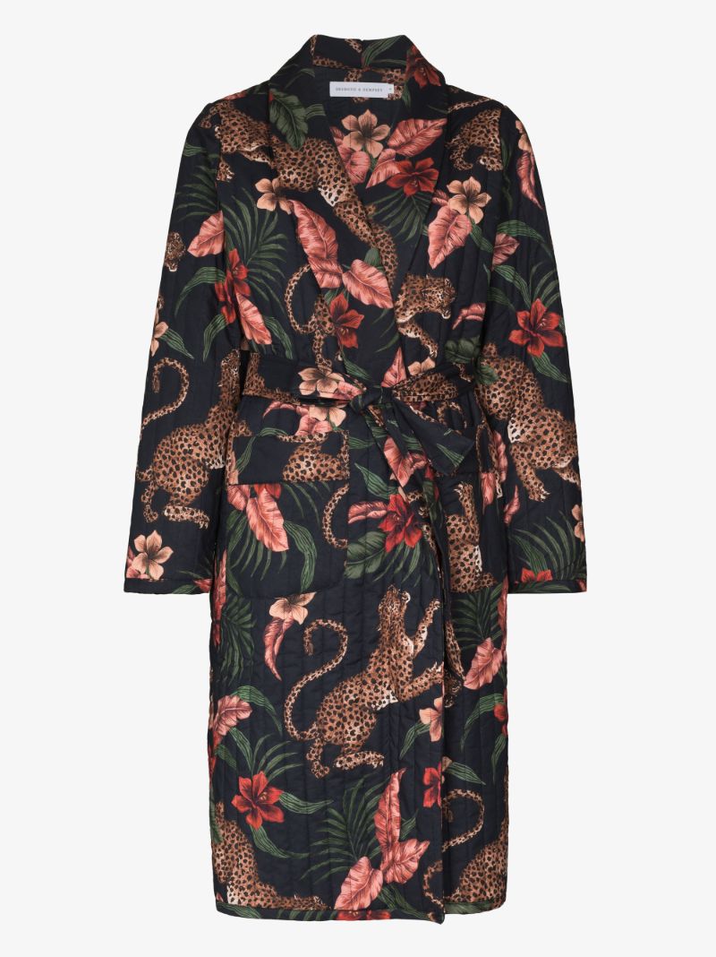 Soleia Print Robe and Eye Mask Set