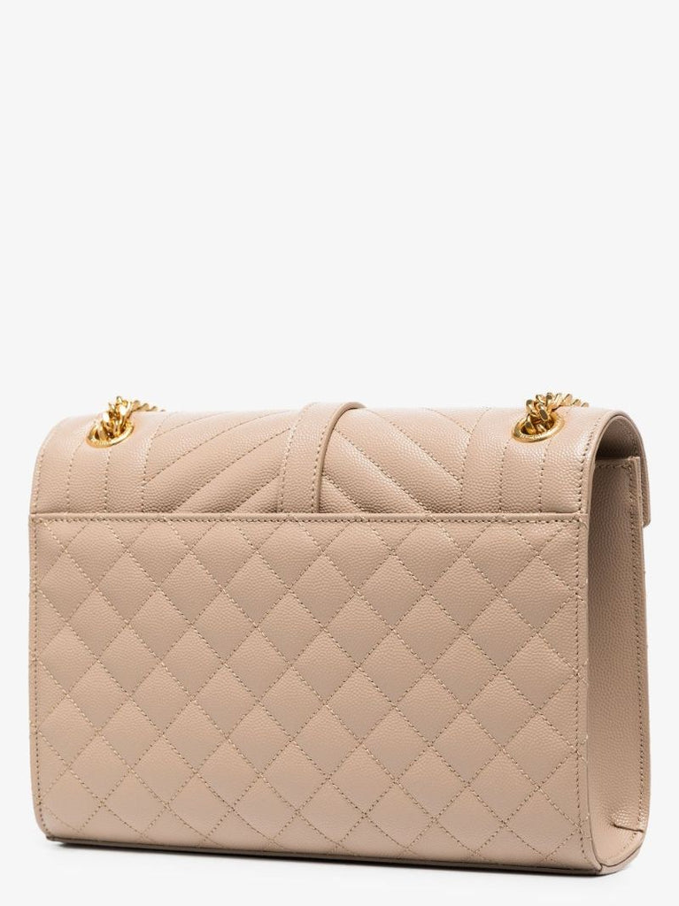 Neutral Envelope Leather Shoulder Bag